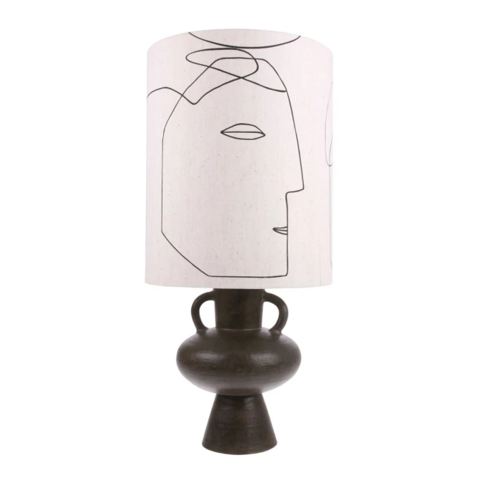 Bestes Angebot 👏 HK Living Printed Faces Lampenschirm L - Ø 36 Cm - Höhe 42 Cm - Natur 😉 5 Bestes Angebot 👏 HK Living Printed Faces Lampenschirm L - Ø 36 Cm - Höhe 42 Cm - Natur 😉 – Bild 3