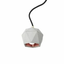 Aktion ❤️ GANT Lights GANTlights T2 Triangular Floor Spot - 12x12x10 Cm - Hellgrauer Beton / Innenbeschichtung Kupfer 🧨