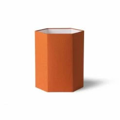 Auslauf 🧨 HK Living Hexagonal M Lampenschirm - 27x27x31,5 Cm - Orange ✔️