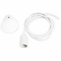 Am billigsten 🎁 Normann Copenhagen Cord Lampenfassung & Baldachin - Kabellänge: 250 Cm - Weiß ⭐