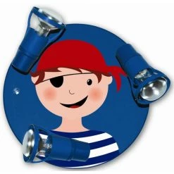 Waldi Leuchten Shop 22 Coupon 🔥 Waldi Leuchten Pirat Deckenrondell - H 15 Cm, Ø 27 Cm - Navy 😍