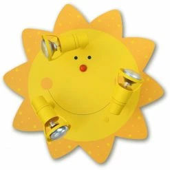 Waldi Leuchten Shop 16 Rabatt 👏 Waldi Leuchten Sonne Deckenleuchte - H 16 Cm, Ø 44 Cm - Gelb ⌛