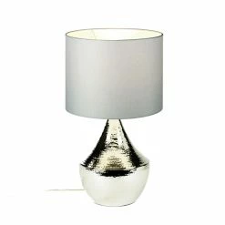 Aktion 😉 Lambert VIRGINIA Tischleuchte - Höhe: 56 Cm, Ø 33 Cm - Vernickelt 😉